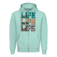 Seafoam wife life wife mom life best Zipper Hoodie - NancyCooperArtShop