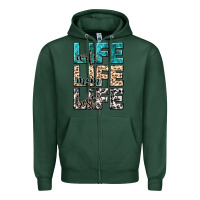 Sports Green wife life wife mom life best Zipper Hoodie - NancyCooperArtShop