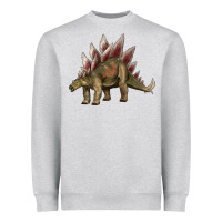 Heather Grey dinosaur stegosaurus Heavyweight Sweatshirt - Artiststas