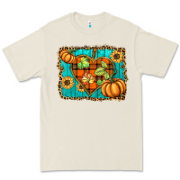 Bone fall pumpkins and sunflowers heart Premium Tee - BarkalooDesign