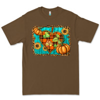 Cacao fall pumpkins and sunflowers heart Premium Tee - BarkalooDesign