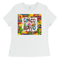 White Cinco de mayo Ladies Tee - RanaPortraitStore