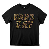 Black game day leopard Heavy Core Tee - Zillion Design Studio
