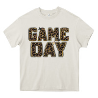 Cream game day leopard Heavy Core Tee - Zillion Design Studio