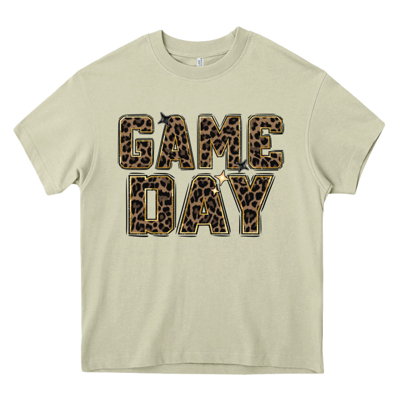 Game Day Leopard Heavy Core Tee by Zillion Design Studio | Teevron