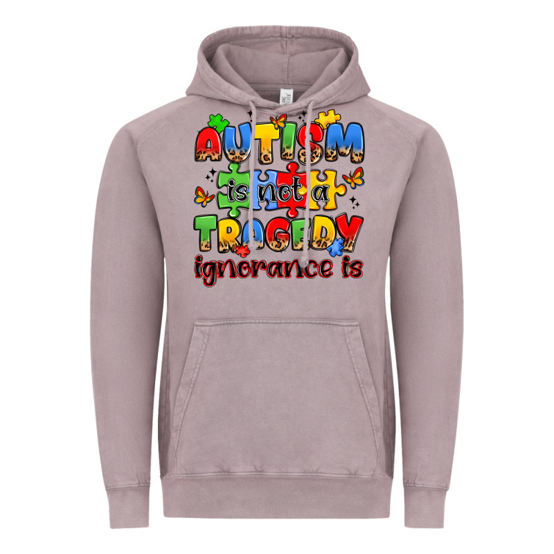 Autism Is Not A Tragedy Ignorance Is Vintage Hoodie by JahusDesignShop | Teevron