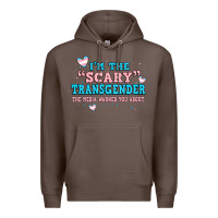 Coffee im scary transgender the media warned you about Premium Hoodie - JahusDesignShop