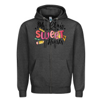 Charcoal Heather my class is full of sweethearts Zipper Hoodie - MaliasSmallBusiness