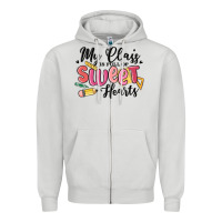 Dove Grey my class is full of sweethearts Zipper Hoodie - MaliasSmallBusiness