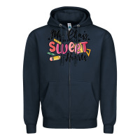 Navy my class is full of sweethearts Zipper Hoodie - MaliasSmallBusiness