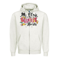Oatmeal Heather my class is full of sweethearts Zipper Hoodie - MaliasSmallBusiness