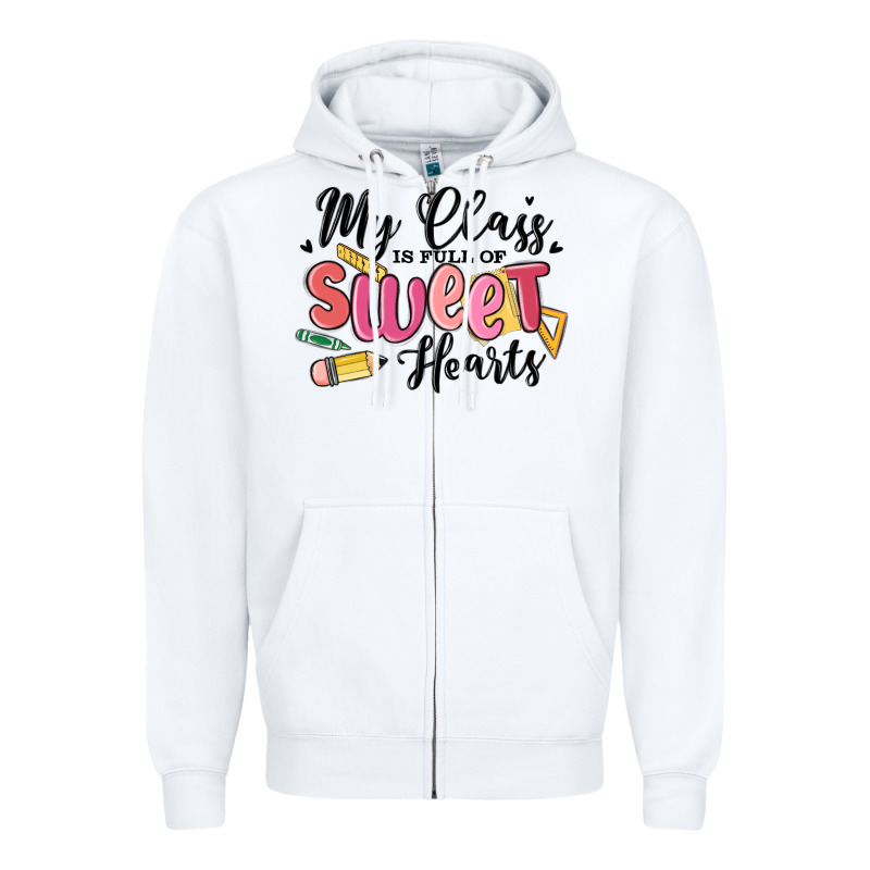 My Class Is Full Of Sweethearts Zipper Hoodie by MaliasSmallBusiness | Teevron