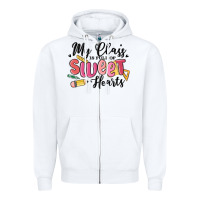 White my class is full of sweethearts Zipper Hoodie - MaliasSmallBusiness