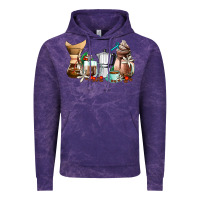 Cloud Purple coffee tools coffee cups Vintage Hoodie - AdoDesignShop