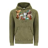 Vintage Olive coffee tools coffee cups Vintage Hoodie - AdoDesignShop