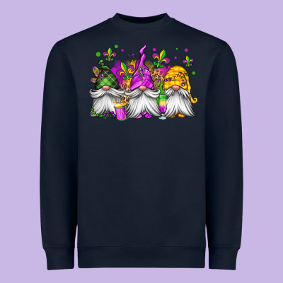 Mardi Gras Gnomes Heavyweight Sweatshirt Designed By Jasminsmagicworld
