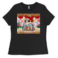 Black Day of the dead skeleton Ladies Tee - RanaPortraitStore