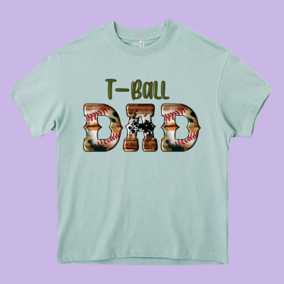 Sport T Ball Dad Heavy Core Tee Designed By Artiststas