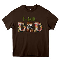 Chocolate Brown sport t ball dad Heavy Core Tee - Artiststas