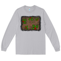 Moon Dust christmas plaid leopard mistletoe background Long Sleeve Tee - BarkalooDesign