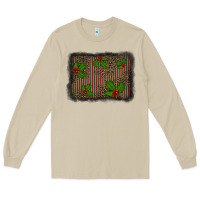 Mushroom christmas plaid leopard mistletoe background Long Sleeve Tee - BarkalooDesign