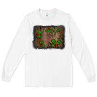 White christmas plaid leopard mistletoe background Long Sleeve Tee - BarkalooDesign