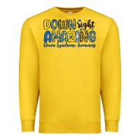 Lemon down right amazing down syndrome awareness Premium Sweatshirt - Artiststas