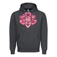 Smoke valentines conversation hearts Zipper Hoodie - MaliasSmallBusiness