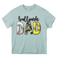 Ballpark Dad With Softball And Baseball Heavy Core Tee | Teevron