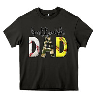 Asphalt ballpark dad with softball and baseball Heavy Core Tee - texasbilliewilder