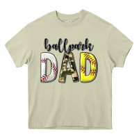Mossy ballpark dad with softball and baseball Heavy Core Tee - texasbilliewilder