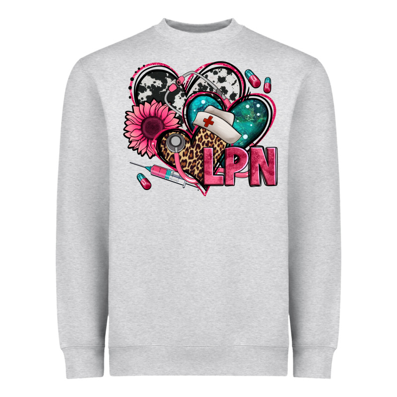 Lpn Licensed Practical Nurse Hearts Heavyweight Sweatshirt by Jasminsmagicworld | Teevron