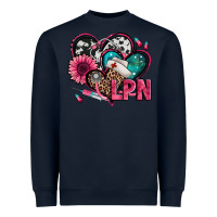 Navy lpn licensed practical nurse hearts Heavyweight Sweatshirt - Jasminsmagicworld
