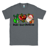 Charcoal Heather peace love  christmas Classic Tee - AdoDesignShop