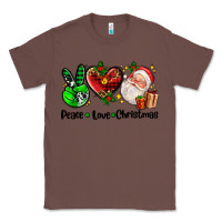 Chestnut peace love  christmas Classic Tee - AdoDesignShop