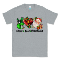 Heather Grey peace love  christmas Classic Tee - AdoDesignShop