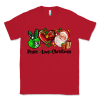 Red peace love  christmas Classic Tee - AdoDesignShop