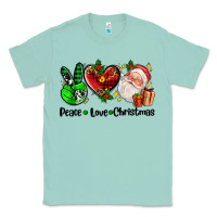 Seafoam peace love  christmas Classic Tee - AdoDesignShop
