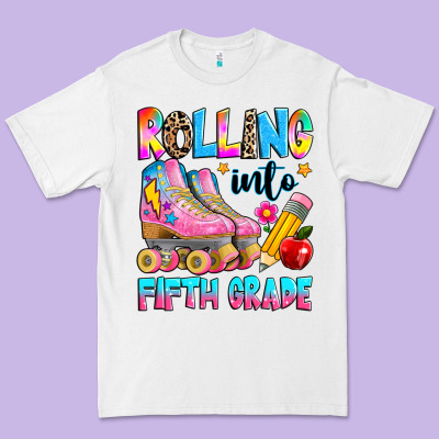 Rolling Into Fifth Grade Premium Tee Designed By Texasbilliewilder