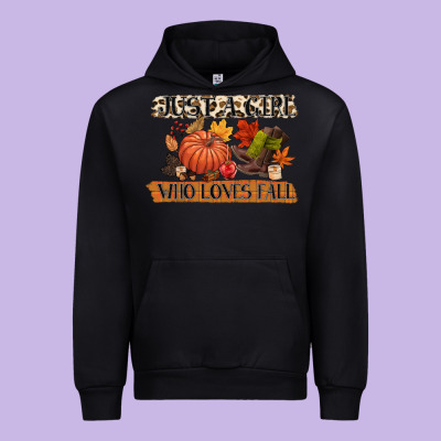 Just A Girl Who Loves Fall Urban Hoodie Designed By Cowgirlartshop