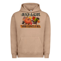 Pigment Burro just a girl who loves fall Urban Hoodie - CowGirlArtShop