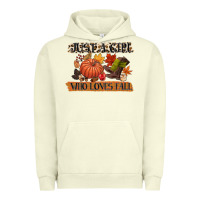 Pigment Pistachio just a girl who loves fall Urban Hoodie - CowGirlArtShop