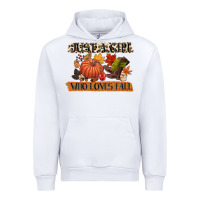 White just a girl who loves fall Urban Hoodie - CowGirlArtShop