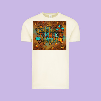 Grateful Thankful Blessed Turkey Vintage Tee Designed By Jahusdesignshop