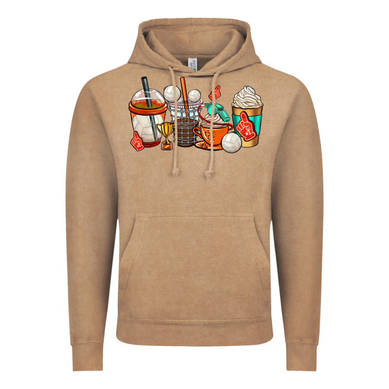 Volleyball Coffee Cups Vintage Hoodie by AdoDesignShop | Teevron