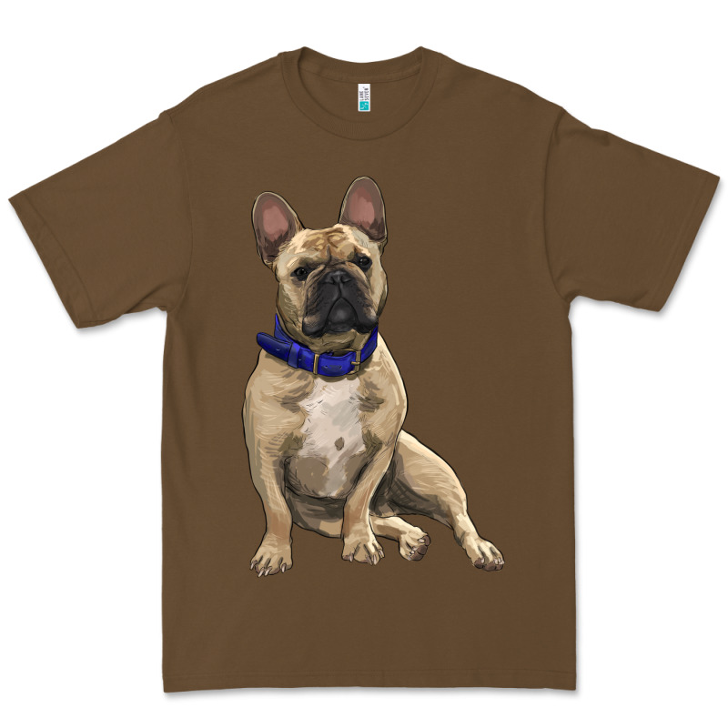 French Bulldog With Royal Blue Premium Tee by RanaPortraitStore | Teevron