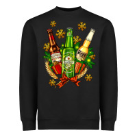 Black beer bottle party set for christmas Heavyweight Sweatshirt - AdoDesignShop