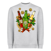 Heather Grey beer bottle party set for christmas Heavyweight Sweatshirt - AdoDesignShop