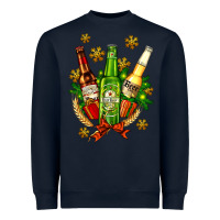 Navy beer bottle party set for christmas Heavyweight Sweatshirt - AdoDesignShop