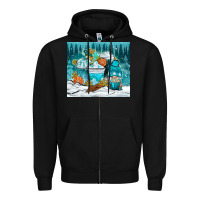 Winter Coffee Cups With Gnome Zipper Hoodie | Teevron